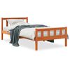 vidaXL Posteľ bez matraca voskovo hned&aacute; 75x190 cm mas&iacute;vna borovica