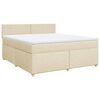 vidaXL Posteľn&yacute; r&aacute;m boxspring s matracom kr&eacute;mov&yacute; 180x200 cm l&aacute;tka