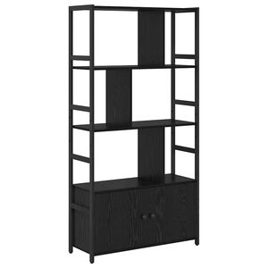 vidaXL Reg&aacute;l na knihy 80 x 30 x 155,5 cm Kompozitn&eacute; drevo Čierny dub