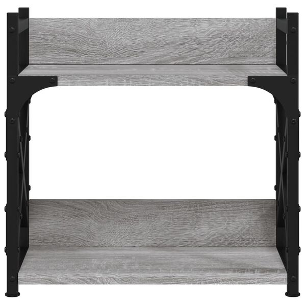 vidaXL Stojan na tlačiareň 2-posch. sivý sonoma 40x20x40 cm kom. drevo