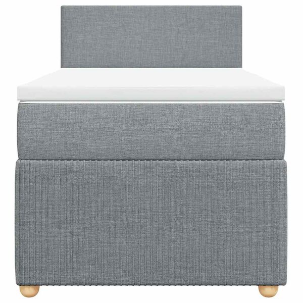 vidaXL Posteľn&yacute; r&aacute;m boxsping s matracom bledosiv&yacute; 90x190 cm l&aacute;tka