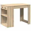 vidaXL Stol&iacute;k so z&aacute;suvkou a policou čierny dub sonoma 102x62x77,5 cm