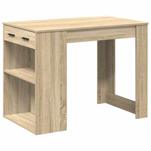vidaXL Stol&iacute;k so z&aacute;suvkou a policou čierny dub sonoma 102x62x77,5 cm