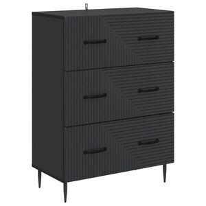 vidaXL Z&aacute;suvkov&yacute; kabinet Čierna 66 x 34,5 x 89,5 cm Kompozitn&eacute; drevo
