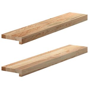 vidaXL Parapety 2 ks neo&scaron;etren&eacute; 80x15x2 cm mas&iacute;vne dubov&eacute; drevo