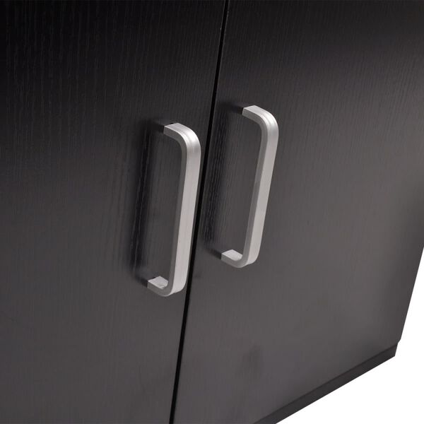 vidaXL 3-dielna sada kúpeľového nábytku s umývadlom, čierna