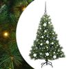 vidaXL Umel&yacute; vianočn&yacute; stromček s 150 LED-i Zelen&aacute; 120 cm PE a PVC