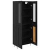 vidaXL Highboard Čierny dub 69,5 x 34 x 90 cm Kompozitn&eacute; drevo
