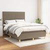 vidaXL Boxspring posteľ s matracom sivohned&yacute; 140x190 cm l&aacute;tka
