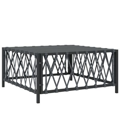 vidaXL Záhradný stôl antracitový 70x70x34 cm tkaná látka