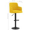 vidaXL Barov&eacute; stoličky 2 ks horčicovo-žlt&eacute; zamatov&eacute;