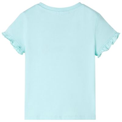 Detské tričko s krátkym rukávom svetlé aqua 92