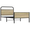vidaXL Posteľný rám bez matraca 107x203 cm dub sonoma kompozitné drevo