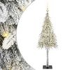 vidaXL Vianočn&yacute; stromček s 150 LED-i Biela 120 cm PE a oceľ