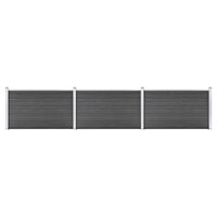 vidaXL Sada plotových panelov WPC 526x105 cm čierna