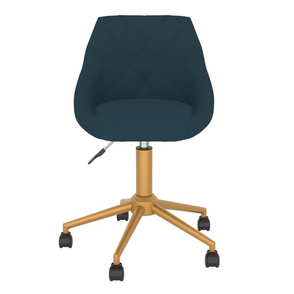 vidaXL Otočn&eacute; jed&aacute;lensk&eacute; stoličky 4 ks modr&eacute; zamatov&eacute;