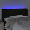 vidaXL Čelo postele s LED čierne 103x16x78/88 cm l&aacute;tka