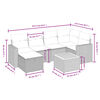 vidaXL 7-dielna záhradná sedacia súprava a vankúše béžová polyratan
