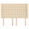 vidaXL Čelo postele so z&aacute;hybmi kr&eacute;mov&yacute; 147x23x118/128 cm l&aacute;tka