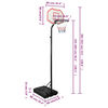 vidaXL Basketbalov&yacute; stojan biely 282-352 cm polyet&eacute;n