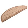 vidaXL Kobercové nášľapy na schody hnedé 15 ks 65x21x4 cm