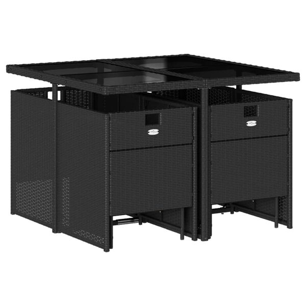 vidaXL 9-dielna záhradná jedálenská súprava s vankúšmi sivá polyratan