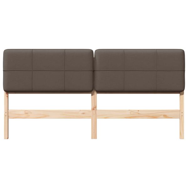 vidaXL Čal&uacute;nen&eacute; čelo postele s čelnou doskou Hned&aacute; a taupe 200 cm