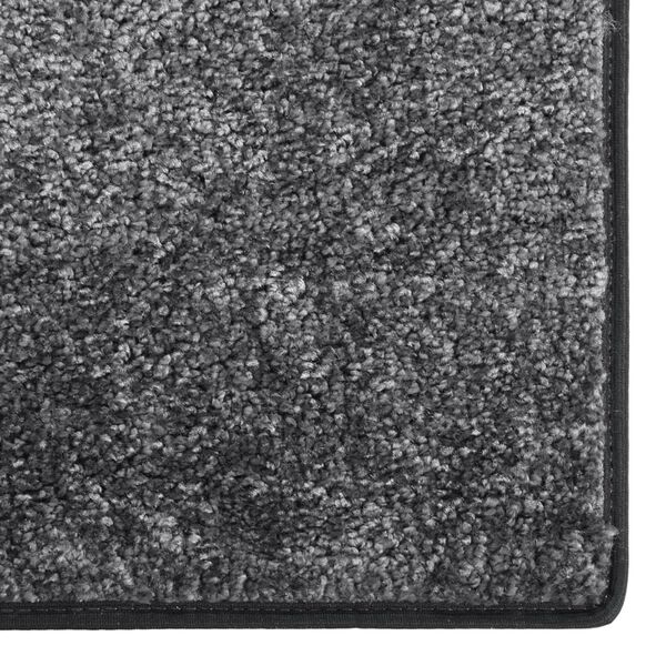 vidaXL Proti&scaron;mykov&yacute; koberec s m&auml;kk&yacute;m vlasom 67x180 cm siv&yacute;