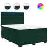 vidaXL Posteľn&yacute; r&aacute;m boxsping s matracom tmavozelen&yacute; 140x200 cm zamat
