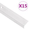 vidaXL Schodov&eacute; li&scaron;ty v tvare L 15 ks, hlin&iacute;k 100 cm, strieborn&eacute;
