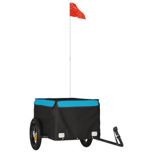 vidaXL Voz&iacute;k za bicykel, čierno modr&yacute; 30 kg, železo