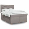 vidaXL Boxspring posteľ s matracom sivohned&yacute; 140x190 cm l&aacute;tka