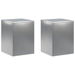 vidaXL Stojan na rastliny 2 pcs Strieborn&aacute; 30 x 30 x 40 cm