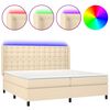 vidaXL Posteľ boxsping s matracom a LED kr&eacute;mov&aacute; 200x200 cm l&aacute;tka
