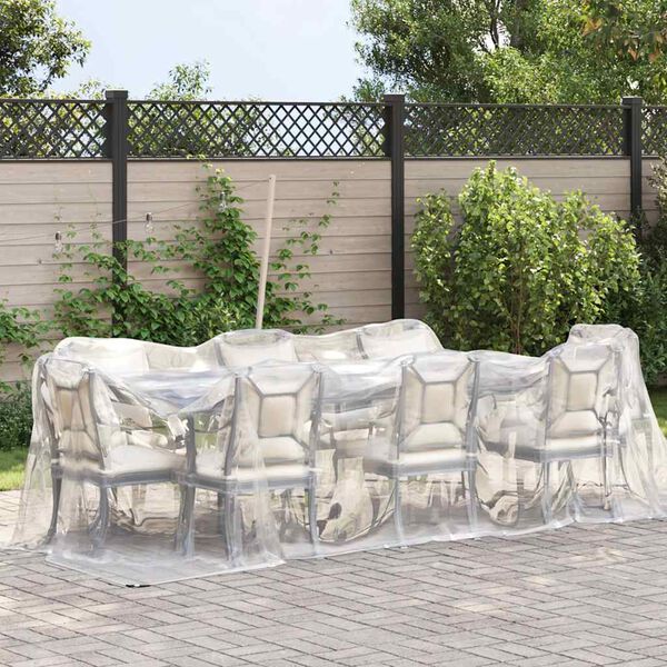 vidaXL Priehľadn&aacute; plachta s okami 2x4 m Polyetyl&eacute;n