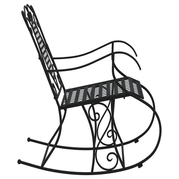 vidaXL Hojdacia lavica 84 cm čierna oceľová