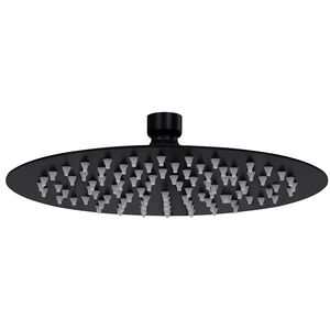 vidaXL Dažďov&aacute; sprchov&aacute; hlavica, oceľ 20 cm, okr&uacute;hla, čierna