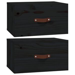 vidaXL N&aacute;stenn&eacute; nočn&eacute; stol&iacute;ky 2 ks čierne 40x29,5x22 cm
