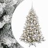 vidaXL Umel&yacute; vianočn&yacute; stromček s guľami 150 cm 150 LED Tepl&aacute; biela