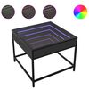 vidaXL Konferenčn&yacute; stol&iacute;k s nekonečn&yacute;mi LED čierny 50x50x41 cm
