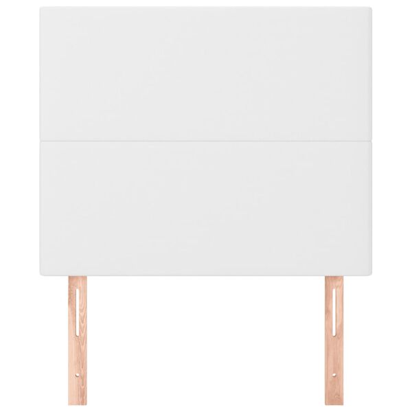 vidaXL Čelo postele biele 100x5x118/128 cm umel&aacute; koža