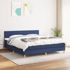 vidaXL Posteľn&yacute; r&aacute;m boxspring s matracom modr&yacute; 160x200 cm l&aacute;tka