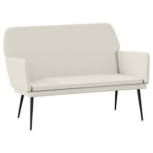 vidaXL Lavička kr&eacute;mov&aacute; 108x79x79 cm zamat