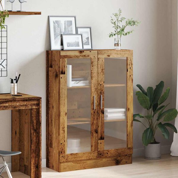 vidaXL Knižnica staré drevo 82,5x30,5x115 cm kompozitné drevo