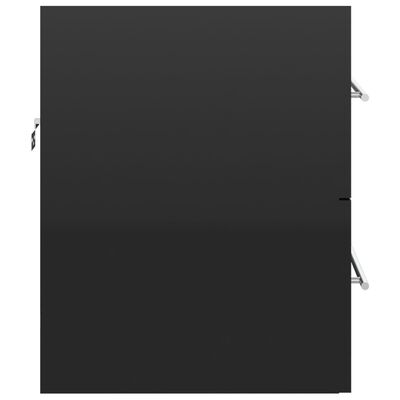 vidaXL Skrinka pod umývadlo vysoký lesk čierna 60x38,5x48 cm drevotrieska