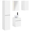 vidaXL Set kabinetov do k&uacute;peľne 5 pcs Biela 43 x 11,5 x 60,5 cm
