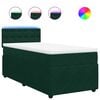 vidaXL Posteľn&yacute; r&aacute;m boxsping s matracom tmavozelen&yacute; 90x190 cm zamat