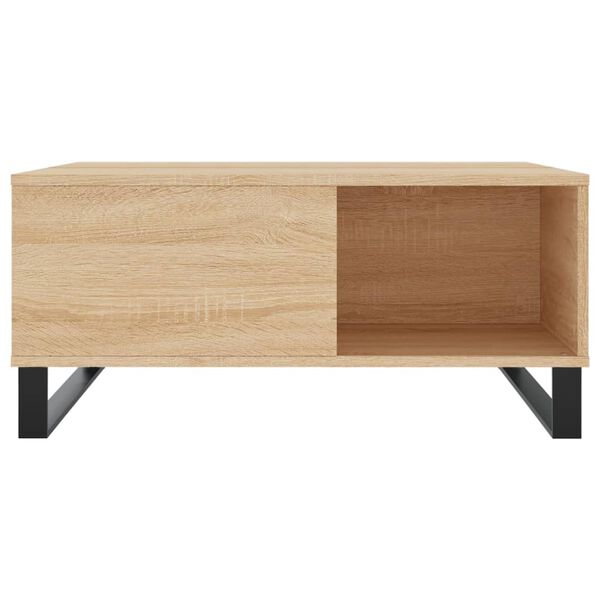 vidaXL Konferenčný stolík dub sonoma 80x80x36,5 cm spracované drevo