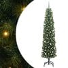 vidaXL Umel&yacute; vianočn&yacute; stromček Zelen&aacute; 240 cm PVC, oceľ a plast