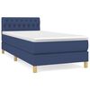 vidaXL Boxspring posteľ s matracom modr&aacute; 100x200 cm l&aacute;tka
